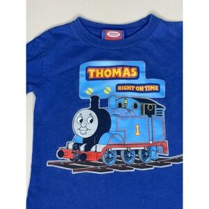 Vintage Thomas and Friends Brand Toddler's Blue Train Longsleeve T-Shirt Size 3T